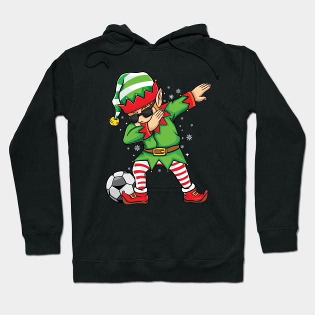 Dabbing elf Christmas Dabbing Elf soccer football costume christmas Hoodie by UNXart